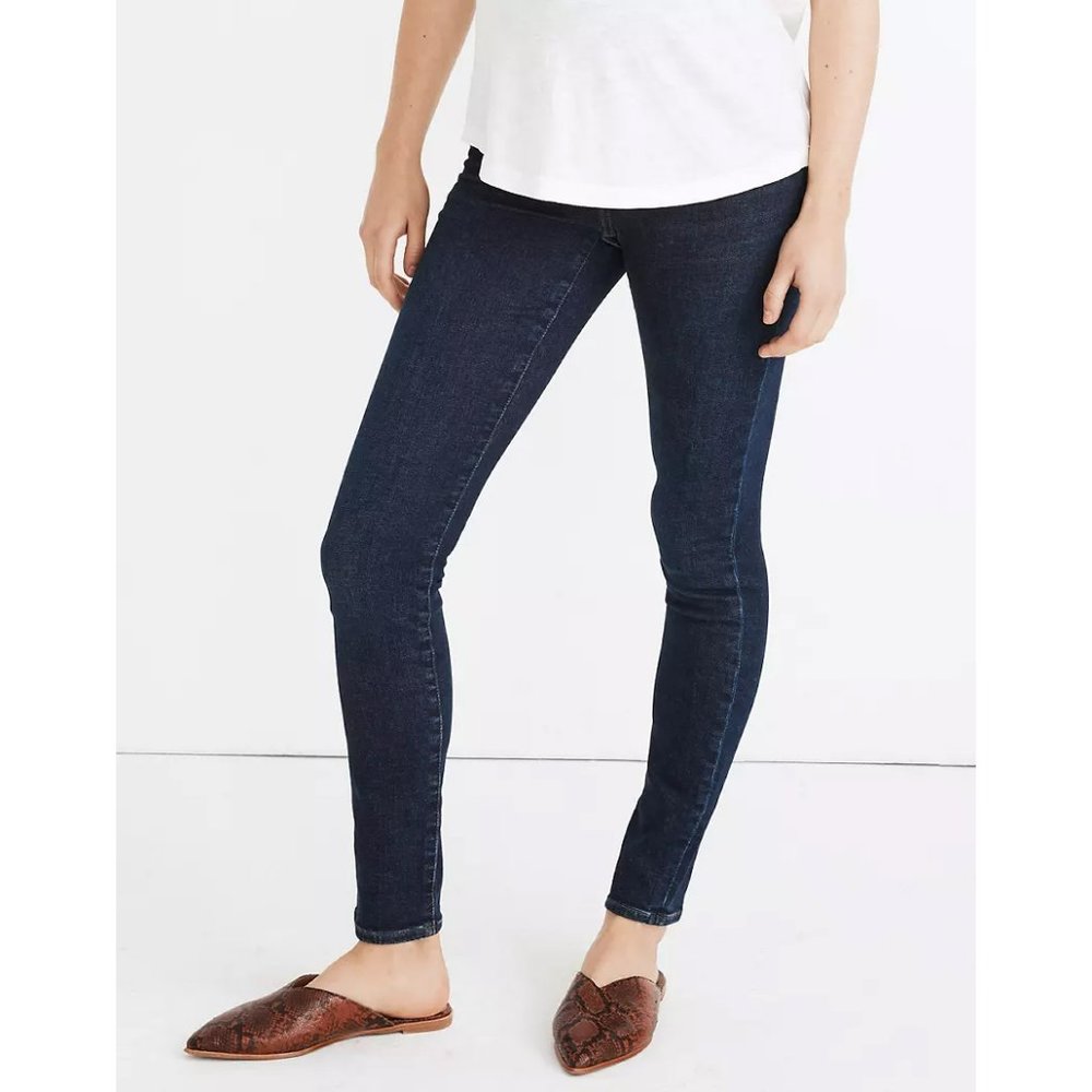 Madewell Maternity Over-the-Belly Skinny JEANS Size 23 Orland Wash Tencel Denim - Picture 2 of 8